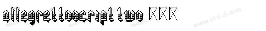 allegrettoscript two字体转换